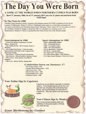 Product picture The day you were born